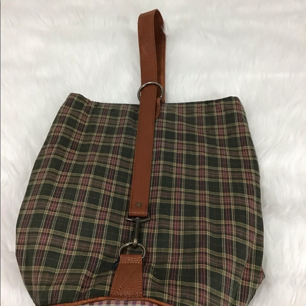 FOSSIL Checkered Print Shoulder/Duffle Bag - Picture 3 of 16